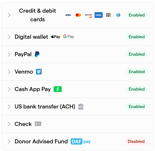 Givebutter-payment-types